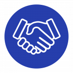 handshake icon showing American PCS as an approachable managed IT solution