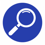 magnifying glass icon showing American PCS proactive approach to prevent and solve problems