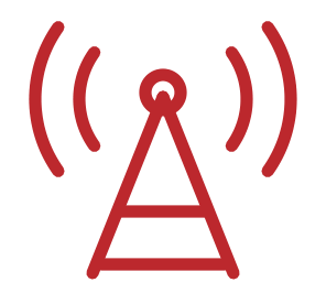 Broadcast tower icon for the Connect America program