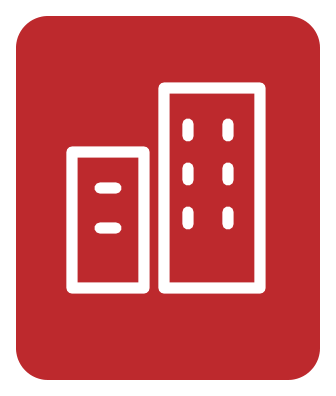 City buildings icon for urban health care providers
